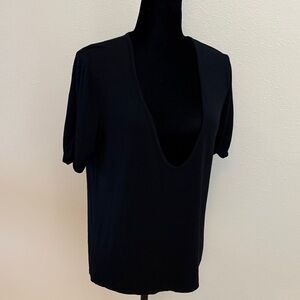 Elegant Masty Gal Black Stretchy Knit Top